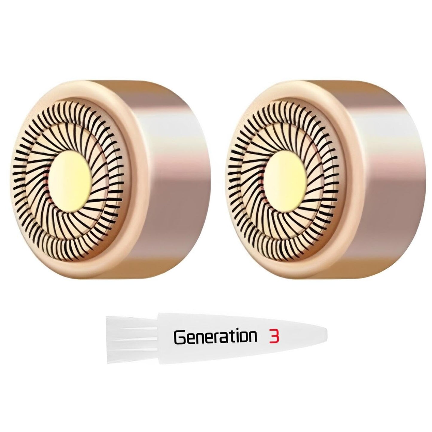 Generation 3 Replacement Heads for Flawless Replacement Heads Gen 3 Compatible with Finishing Touch Flawless Facial Hair Remover Ring Light Version,New Upgraded Replacement Blades for Flawless,2 Pack.