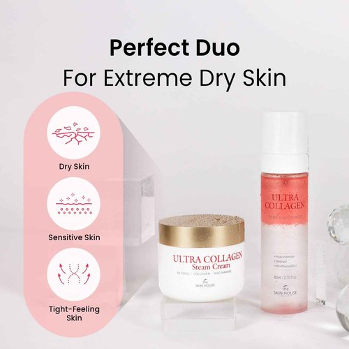 The Skin House Ultra Collagen Steam Cream – Firming Collagen & Retinol Moisturizer with Niacinamide | Deep Hydration & Wrinkle Care | Korean Skincare Cream for Smooth, Radiant Skin | 50ml / 1.69 fl oz