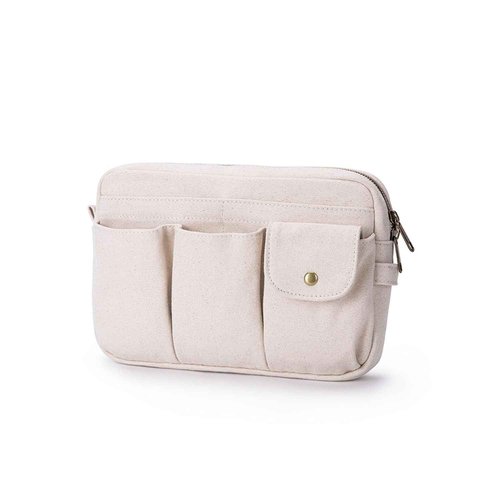 YONBEN Storage Bag-arge Cosmetic Bag for Women, Travel Makeup Bag, Zip Up Bag, Cute Makeup Bag - Pure Cotton Canvas - Can be Suspended - Perfect Storage for Cosmetics