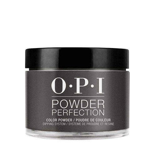 OPI Powder Perfection Black Onyx | Opaque Dark Black Crème Nail Dipping Powder | Acrylic Alternative