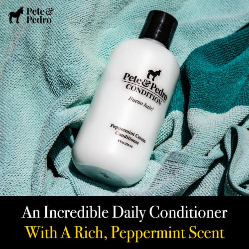 Pete & Pedro PEPPERMINT CONDITION - Peppermint Daily Haircare Conditioner for Men & Women | Creamy Conditioner Hydrates & Heals Dry, Damaged Hair | As Seen on Shark Tank, 8.5 oz.