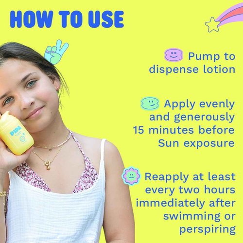 Pipa Sun-Sational 100% Back to School Mineral Daily Sunscreen SPF 30, 50 ml | Liquid Everyday Face Lotion with Zinc Oxide | Unscented & Gentle for Sensitive Skin | Kids & Tweens Skin Care