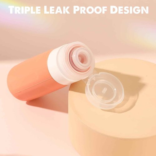Coix foam 18 Pack Travel Bottles Set for Toiletries, TSA Approved Leak Proof Travel Size Container jars,Squeezable Silicone Travel Essential Accessories for Conditioner, Shampoo, Lotion