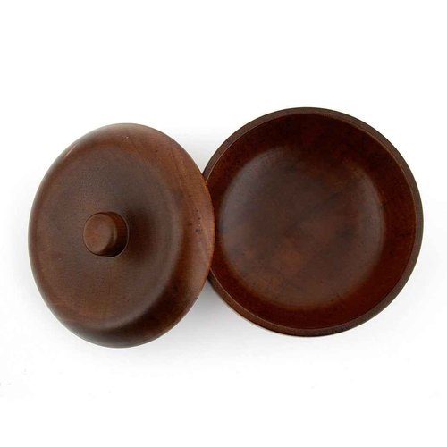 Grandslam Wooden Shaving Bowl with Lid Shaving Soap Bowl for Men Easy to Lather Fits Wet Shaving (Oak Wood)