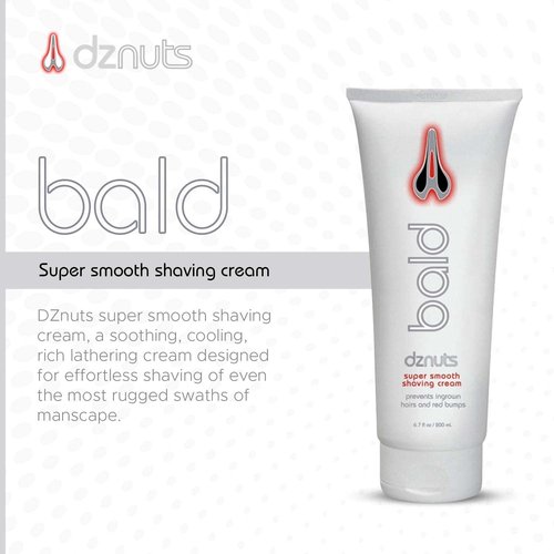 dznuts - Women’s Bliss Chamois with dznuts Bald Super Smooth Shaving Lotion - Prevents Razor Burns, Ingrown Hairs, Cooled and Moisturized Skin