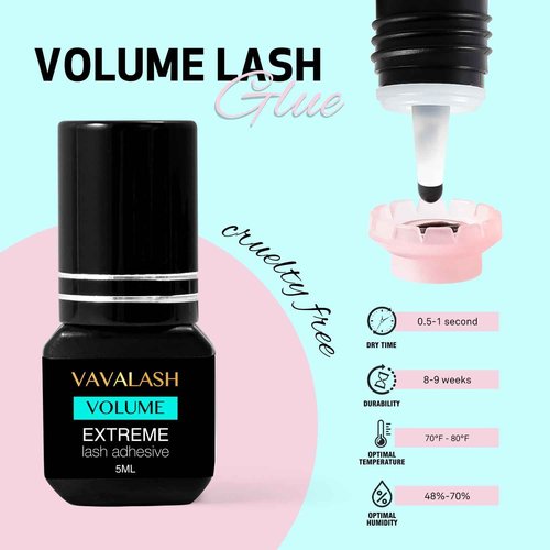 VAVALASH Easy Fan Lash Extensions +Professional Eyelash Extension Glue 5ml