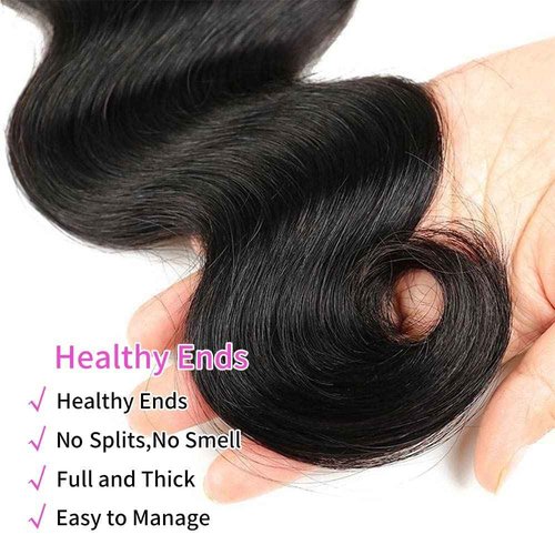 Human Hair Bundles (10 12 14Inch) Brazilian Body Wave Hair 3 Bundles Unprocessed 100% Virgin Human Hair Double Weft 3 Bundles Body Wave Human Hair Natural Black Color Body Wave Bundles