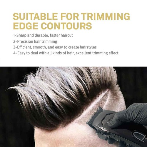 Caliber DLC Fade Clipper Blades, .50 Caliber, 440C Japanese Steel, Professional Hair Trimmer Replacement Blades
