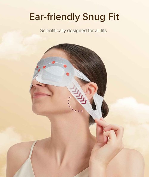 3D Self Heated Eye Mask for Dry Eyes with 100+ Soft Beads,Steam Eye Mask for Sleeping,Relaxation, Disposable, Spa, Travel Gifts for Women, Men 28 Packs