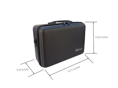 NNITEK professional leather barber case black Makeup Stylist Train clipper case Hair Salon barber box．