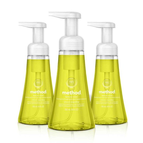 Method Foaming Hand Soap, Sweet Water and Lemon Mint Scents, Paraben and Phthalate Free, Biodegradable Formula, 10 fl oz (Pack of 3)