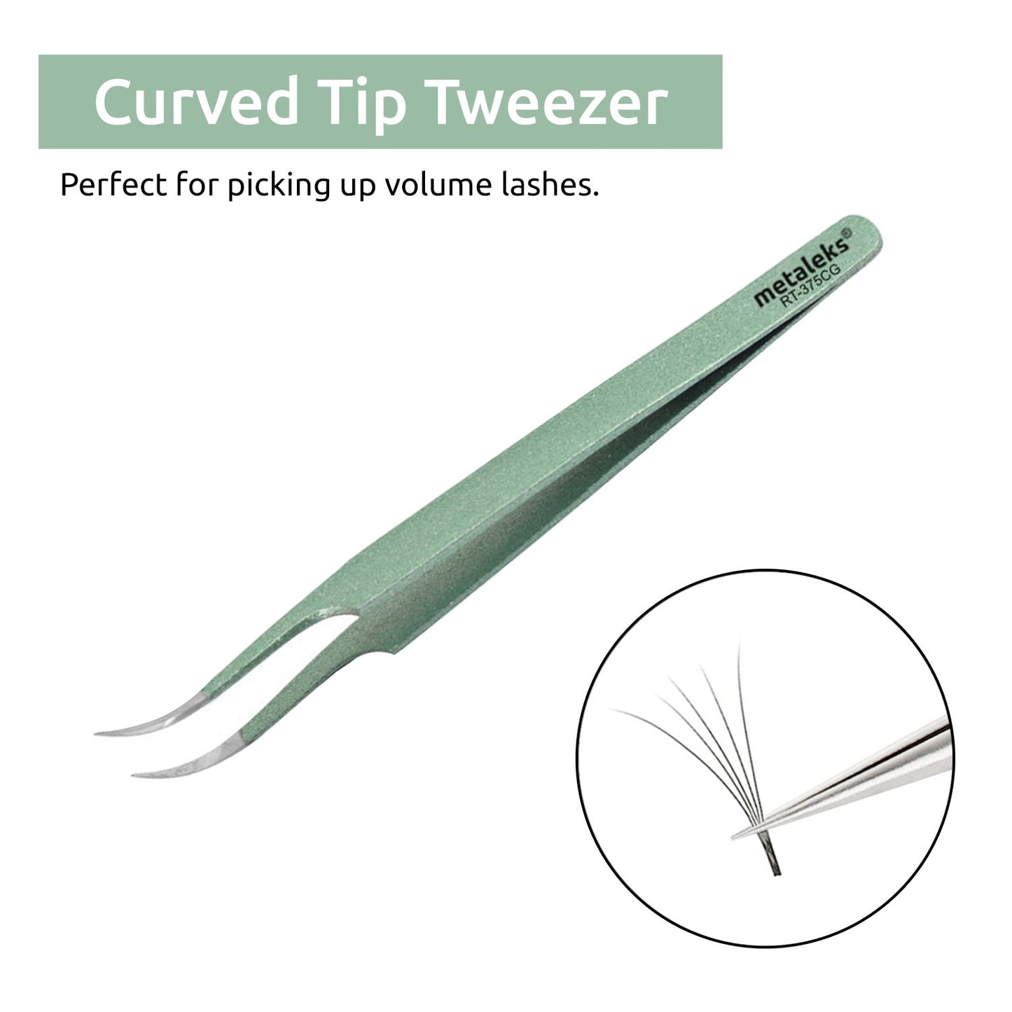 Eyelash Extension Tweezer (Curved Tip)