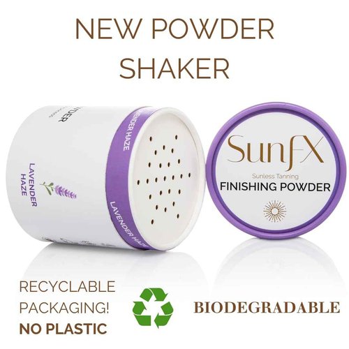 SunFX Post Spray Tan Translucent Finishing Powder | Talc Free | Sunless Tanning Setting Powder | Shimmer | (4.00 Ounce (Pack of 1), Lavender Haze)