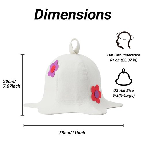 100% Wool Sauna Hat, Traditional Russian Sauna Hat Accessories for Men and Women, Infrared Steam Sauna Accessories Cap