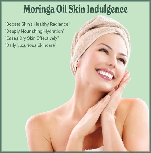 Natural Born Oils Moringa Oil, 16 oz, Organic, Cold‑Pressed, Nutrient‑Rich, Enhances Skin Softness & Hair Shine