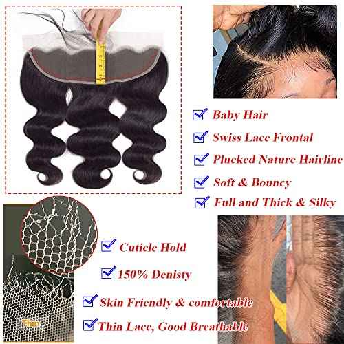 13x4 Lace Closure Body Wave Frontal 100% Human Hair 13x4 Ear to Ear Hd Lace Frontal Human Hair Closure 16 Inch
