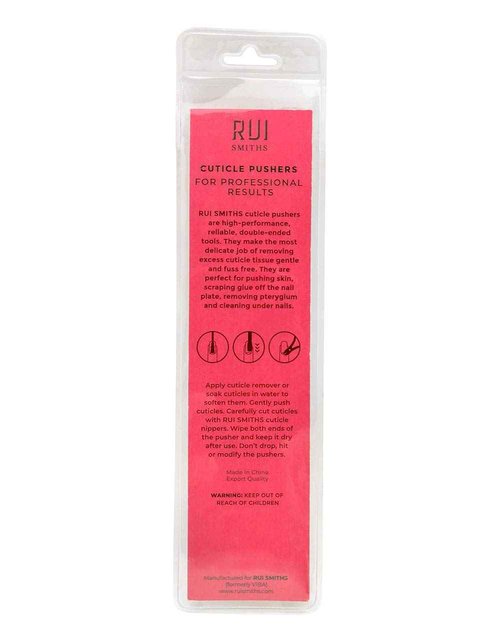 Rui Smiths Professional Double Ended Stainless Steel Metal Pusher (Cuticle Pusher) Bundle - Styles No. 111 and 113