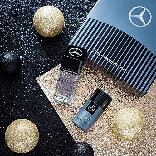 Mercedes Benz Select Giftset - EDT Spray and Deodorant Men for Everyday Wear - Alcohol-Free Deodorant Stick - Woody Amber Mens Cologne - 2 pc