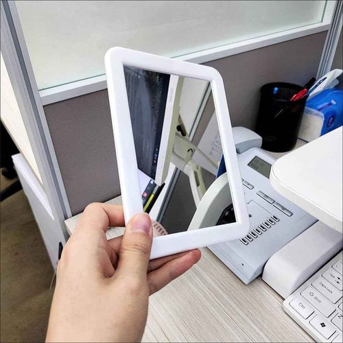 MIHAGUTY Magnetic Locker Mirror,5" x 7" Small Mirrors School Locker, Bathroom, Household Refrigerator, Locker Accessory, Office Cabinets, and Home (White)