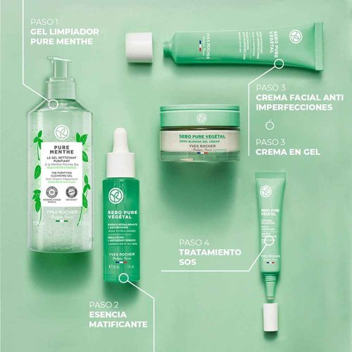 Yves Rocher Sebo Pure Vegetal SOS Spot Moisturizing for Blemish Prone Skin Care - 40 ml. / 1.3 fl oz