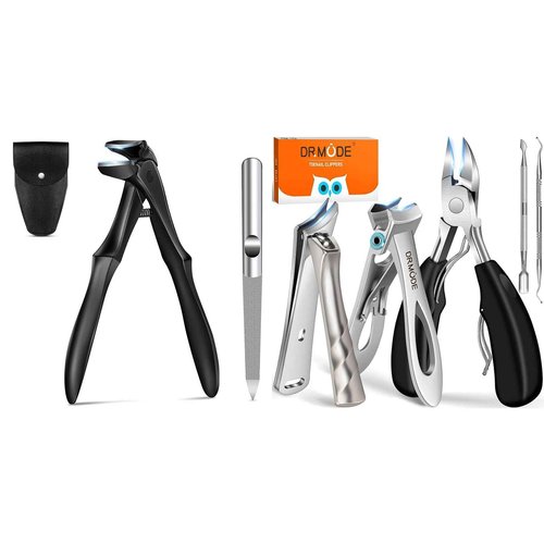 Toenail Clippers for Seniors Thick Toenails, Long Handled Angled Head Toe Nail Clippers for Thick Toenails with Wide Jaw Opening, Slanted Curved Blade Ingrown Toenail Clippers