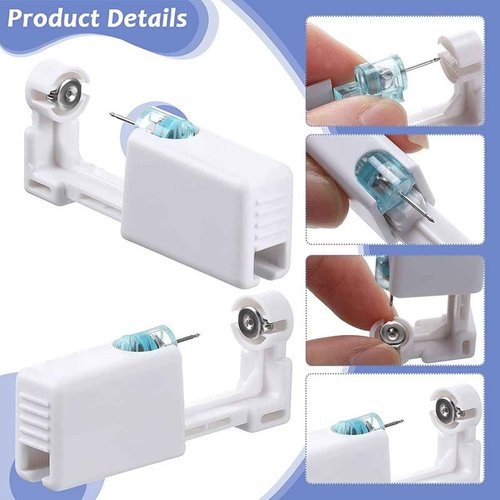 judero Nose Piercing Gun Kit 72Pcs Disposable Nose Piercing Kit Including 24Pcs Self Noe Piercing Gun with 24Pcs Built-in Nose Stud and 24Pcs Clean Tools for Nose Cartilage Tragus Helix Piercing Kit
