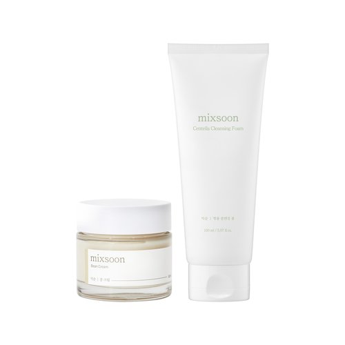 mixsoon Bean Cream 1.69 fl.oz / 50ml Centella Cleansing Foam 5.07 fl oz/ 150ml