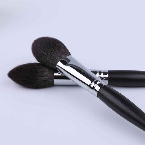 ENERGY Blush Brush for Cheeks Professional Makeup Brush for Blush, Contouring, Highlighting Fluffy flat Powder Brush Goat Hair Brass Ferrule Wood Handle Face Brush M301