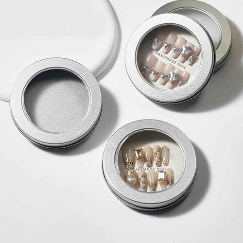 75 Pcs Clear Window Aluminum Round Cans,Candle Containers with Screw Lid,2 Oz Metal Round Tins for Crafts,Cosmetic, DIY