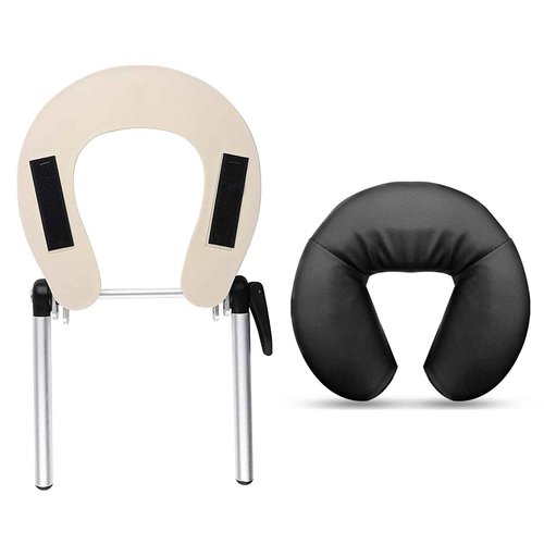 Aluminium Universal Massage Table Face Cradle Cushion, Adjustable Massage Chair Spa Bed Headrest Face Pillow Support, Elastic Memory Foam Face Pillow Set Massage Table Accessories Massage Equipment