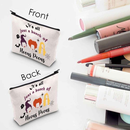 MNIGIU Hocus Movie Cosmetic Bag Sanderson Sister Gift It’s all just a Bunch of Hocus Pocus Makeup Zipper Pouch Bag for Women Halloween Party Gift (Bunch of)