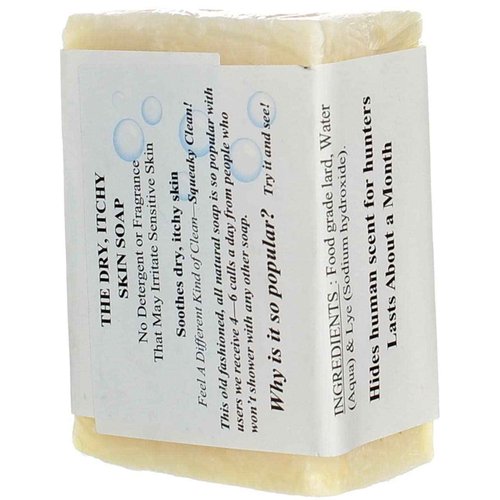 Grandma's Pure Lye Soap Bar - 6.0 oz Unscented Face & Body Wash Cleans with No Detergens, Dyes & Fragrances - 60018, pack-of-6