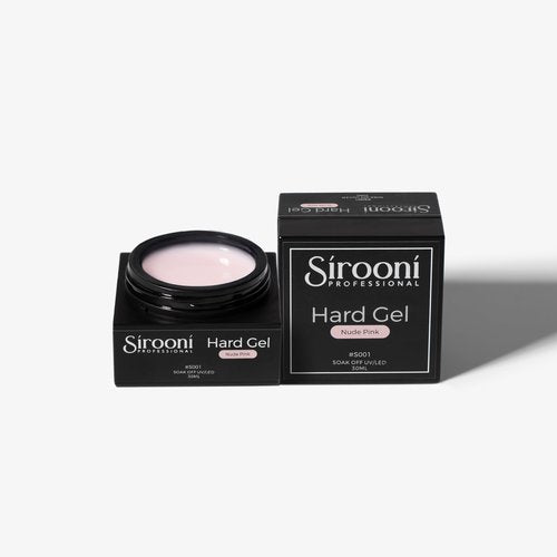 Sirooni Hard Gel for Nails – 30ml Builder Gel for Extensions, Strengthening, and Sculpting, Durable UV/LED Nail Gel for Salon and DIY Use (Nude Pink, Short)