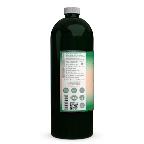 Silver Tongue Oral Care - All Natural Colloidal Silver Mouthwash, 32 fl oz
