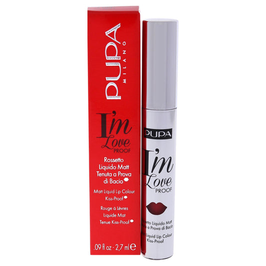 Pupa I Am Love Proof Matt Liquid Lip Color - 009 Red Pop Milano for Women - 0.09 oz Lipstick