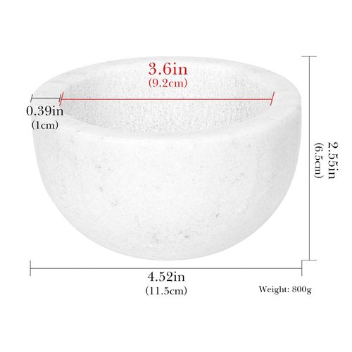 Linkidea Marble Shaving Soap Bowl, 100% Natural Marble with Interior Grooves for Maximum Lather, Heat Retaining Stone Provides a Luxurious Hot Shave Experience, Gift for Husband, Dad (White)