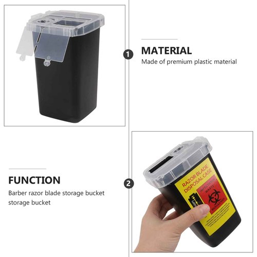Uonlytech Blade Disposal Case, Razor Blade Bank Blade Disposal Container Safety Disposal Storage Case for Salon Men Shaver Travel