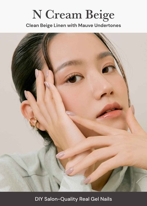 Ohora Semi Cured Gel Nail Strips (N Cream Cotton, Pink, Beige) - The Daily Trio - Works With Any Nail Lamps, Salon-Quality, Long Lasting, Easy to Apply & Remove