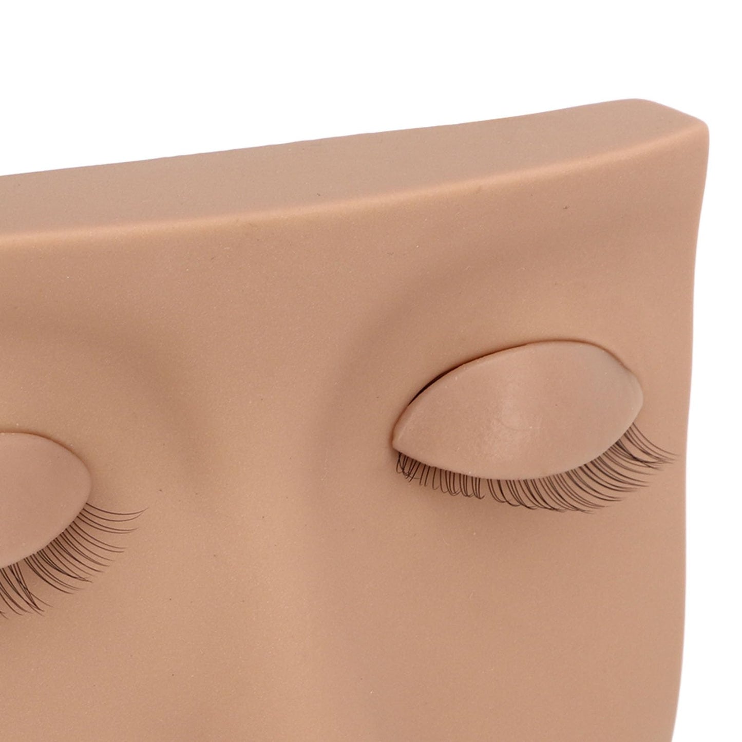 Lash Mannequin Head, Removable Silicone Replacement Eyelash Mannequin Head, Lash Extension Training Practice Head Eye Lash Extension for Lash Practice Makeup Eyelash Extensions (Light Brown)