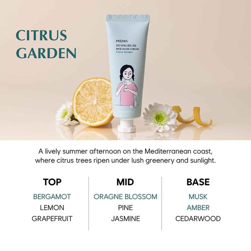 MIDHA Rice Hand Cream Set, 1.35fl.oz/40ml, Moisturising, Hydrating, Non-sticky, Non-greasy, Softens cuticles, Lightweight hydration, Comforting fragrance, for dry hands, perfumed