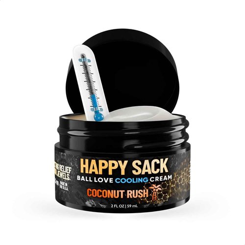 Derm Dude Happy Sack Ball Deodorant & Anti Chafing Cream for Men | Formulated With All-Natural DeoPlex for Odor Control | Aluminum Free Nut Love Cooling Cream - Coconut Rush & MVP Scent, 2 oz (2 Pack)