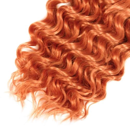 Ginger Bundles 350 Deep Wave Bundles Orange Human Hair Bundle 8 10 12 inch Ginger Orange Human Hair Bundle