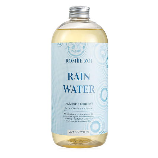 ROMIIE ZOI Liquid Hand Soap Refill, Rain Water, Gentle & Moisturizing Formula, 750 ML/ 26 FL OZ