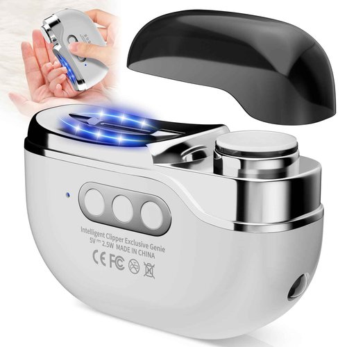 Electric Nail Clipper 3-in-1, 2025 Upgraded Automatic Nail Trimmer for Fingernails & Toenails, USB Type-C Rechargeable, 3 Speeds, Polishing & Storage, Safe for Seniors/Adults/Kids