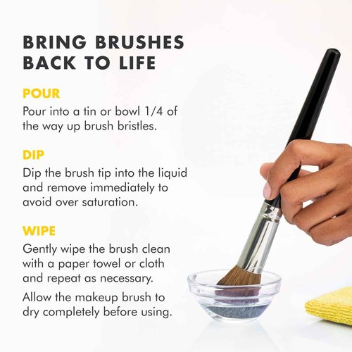 Cinema Secrets Original Makeup Brush Cleaner Kit - Professional Cleanser + Cleansing Tin for Makeup Brushes - Quick-Drying, Rinse-Free Formula - Removes Stubborn Waterproof Make Up - Lemon (8 fl oz)