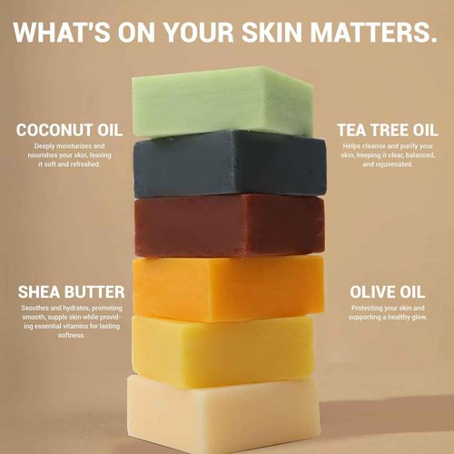 Rinse & Robust Mens Bar Soap Gift Set, 6Pcs Natural Handmade Cold Process Soap Bar with Premium Essential Oils, Cleansing Bar Soap for Men, All Skin Types | 6 Scents | 5.3 oz Each