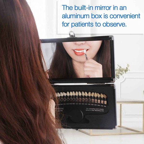 ANNWAH Dental Teeth Shade Guide, Professional Porcelain 3D R-20 Tooth Whitening Shade Chart with 20 Colors