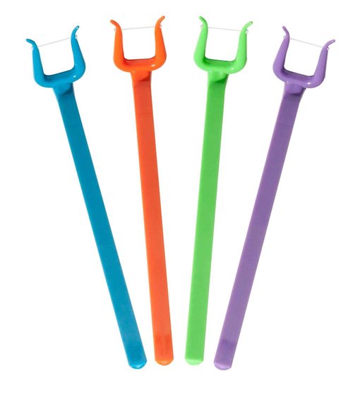 The Harp Orthodontic Reusable Flosser 4 pack Multipack