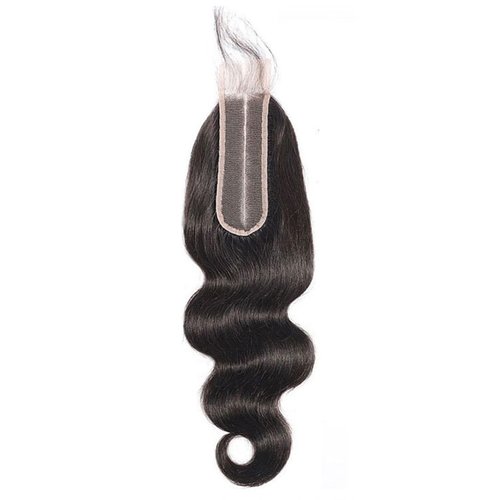2x6 Hd Lace Closure Body Wave Brazilian Human Hair Skin-Like Invisible Lace Frontal Remy Virgin Hair Extensions Pre Plucked Hairline Single Smal Knots 130% Density Weave 18 Inch
