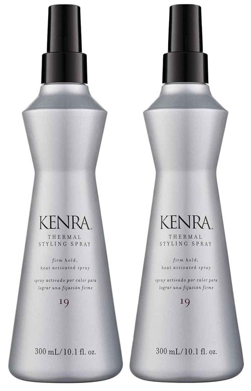 Kenra Professional Thermal Styling Spray 19 | Heat Protection | Firm Hold Heat-Activated | Tames Frizz, Flyaways & Adds Shine | All Hair Types | 10 fl. Oz (2-Pack)